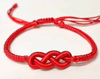 Red String Bracelet - Lucky Prosperity Knot for Wealth, Success & Protection, Meaningful Gift