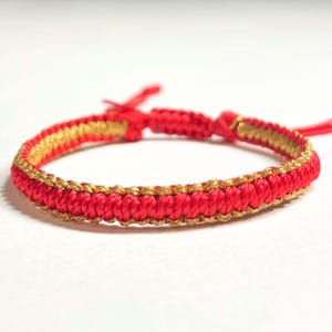 Braccialetto con nodo portafortuna in filo rosso, gioiello protettivo fatto a mano, regalo di benedizione per la pace