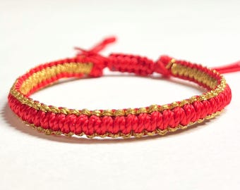 Red String Lucky Knot Bracelet, Protection handmade Jewelry,  Blessing Gift for Peace