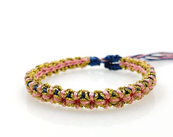 Floral Knot Bracelet Handmade Symbolic Jewelry Good Luck Gift for Her Minimalist Charm