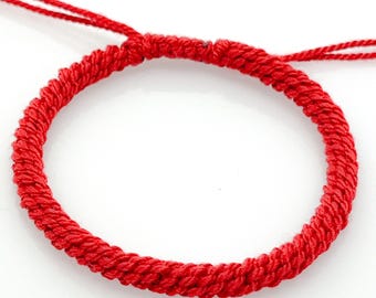 Handmade Cotton Lucky Knot Bracelet: Adjustable, Everyday Wear