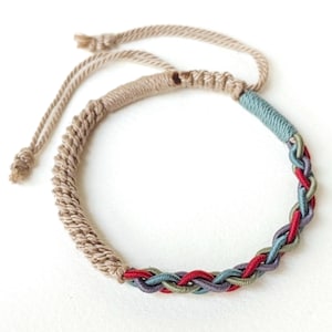 Adjustable luck knot handwoven bracelet Unisex colorful cord bracelet for friendship good luck meaningful Gift