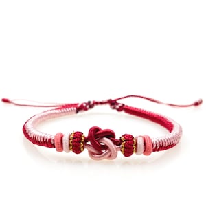 Handmade Braided Knot Bracelet for Protection Good luck Tibetan Buddhist Unity Gift for Her or Him
