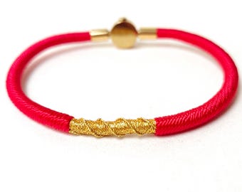 Spiral Flat Knot Wrapped Bracelet, Meaningful Protection Armor, Unisex Hand-Woven Fu Buckle Gift