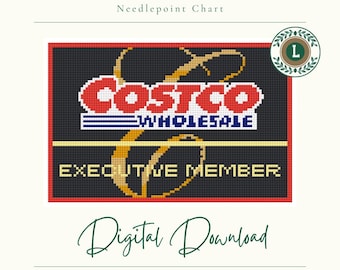 Costco Executive Membership Card Needlepoint Chart – Digital Download