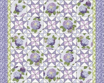 Hydrangea Quilt Kit 51 1/2" x 67 1/2"