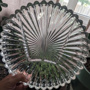 Vintage Heisey Crystolite Relish Dish: 5-Part Glass Serving Tray