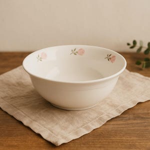 Vintage Gibson Rose Bowl – Pink Floral Country  Mixing / Serving Bowl – Farmhouse Kitchen Decor – 9”