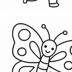 Printable Butterfly Coloring Page for Kids – Instant Digital Download Activity Sheet
