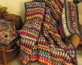 Easy Drop Stitch Crochet Afghan Pattern by Skerin Addictive!