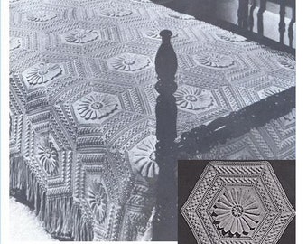 Vintage Bedspread Pattern in crochet SK 392.234.6132 .pdf download