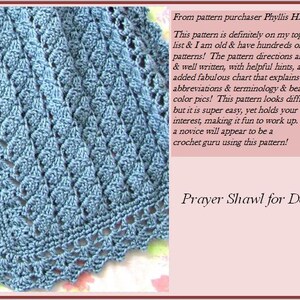 Prayer Shawl for Dori Easy Crochet Pattern by Skerin image 5