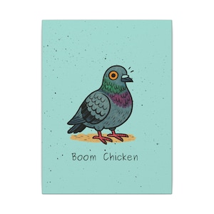 Whimsical Pigeon Wall Art, Colorful Bird Decor, Fun Home Decoration, Unique Gift for Animal Lovers, Perfect for Kids' Rooms