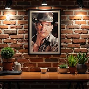 Indiana Jones Oil Painting - Poster print