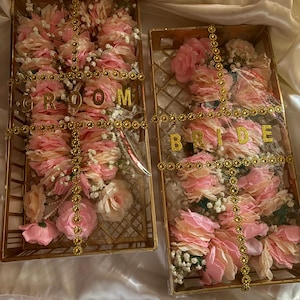 2 Custom Desi Wedding Garland |  Indian Wedding Varmala | Nikkah Garland | Bride & Groom Set