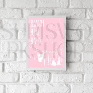 Coastal Pink Beachy Wall Decor | Wall Art | Wall Decor | Digital Download