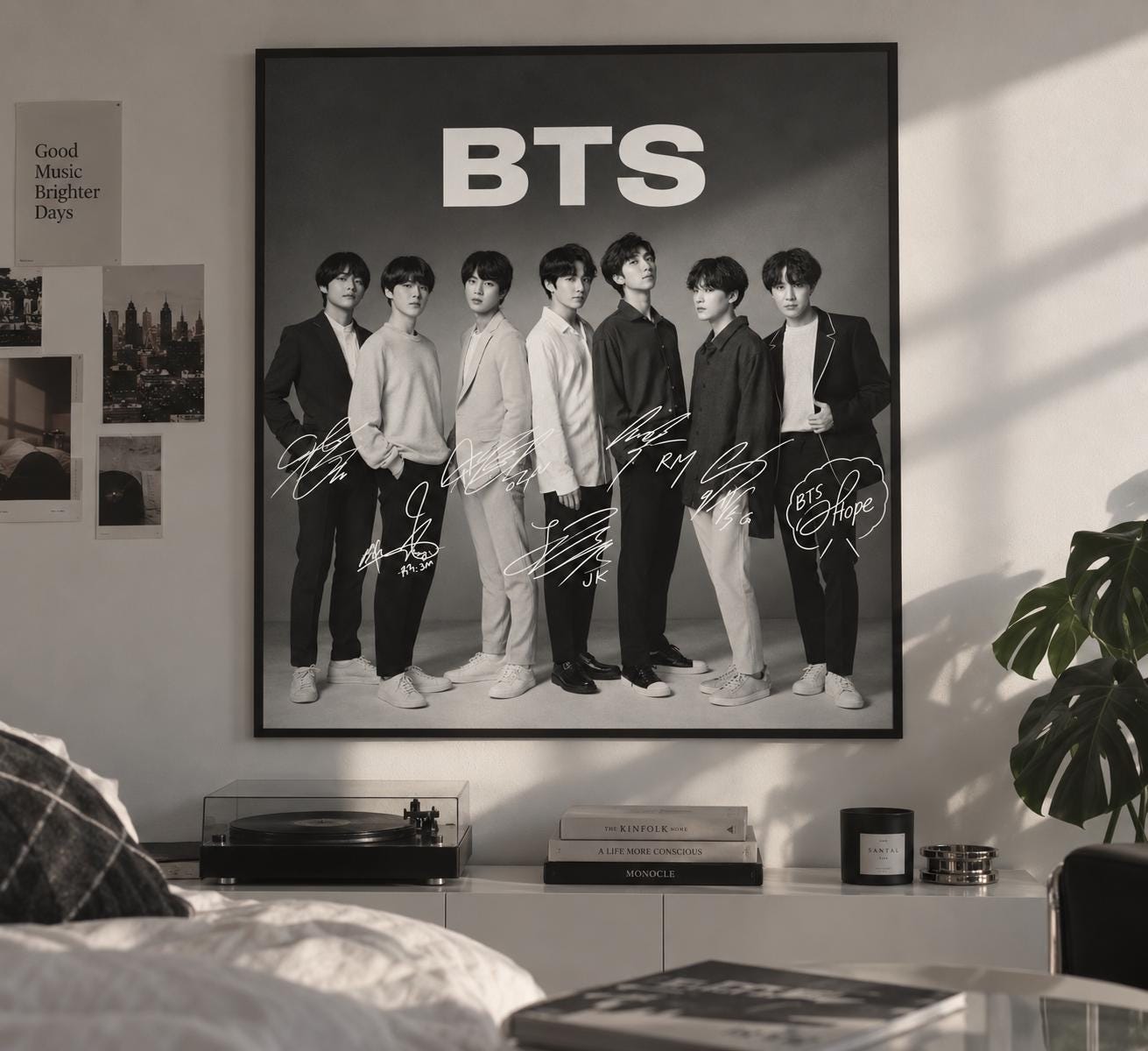 BTS アートパネル イラストボード Bts Wall Art - Etsy