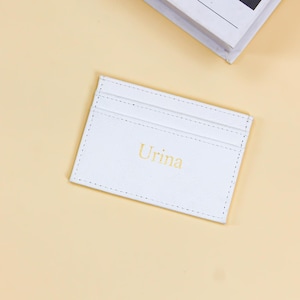 Personalized Leather Card Holder · Custom Monogram Credit Card Wallet · Wedding Gift Ideas · Corporate Gifts
