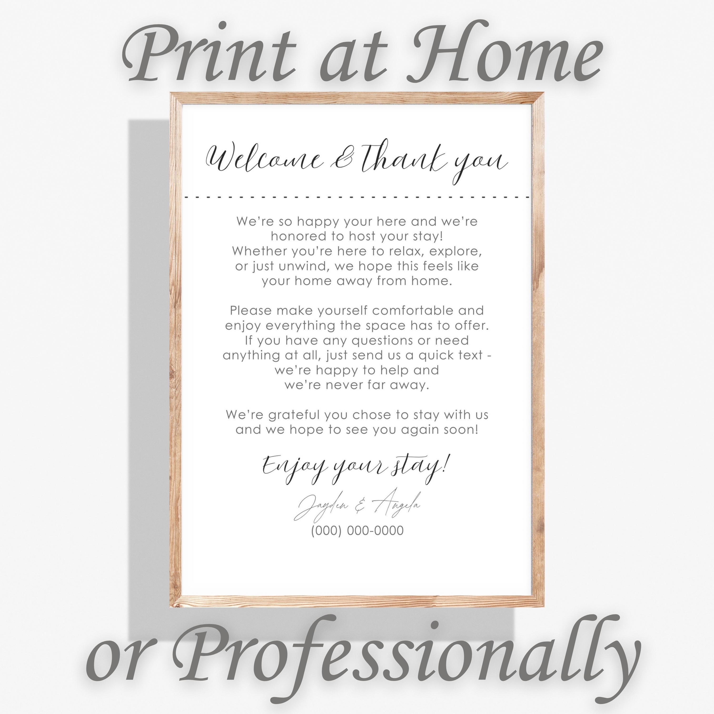 Welcome Message For Rbnb Airbnb Welcome Letter Template: Vacation Rental Host Printable (PDF ...