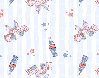 Bandiera digitale senza soluzione di continuità del 4 luglio, patriottica, rossa, bianca e blu.