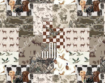 Hunting Country Patchwork Digital Seamless File