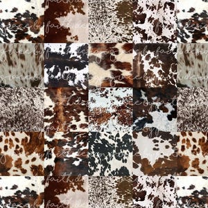 Archivo digital sin costuras de patchwork de piel de vaca campestre