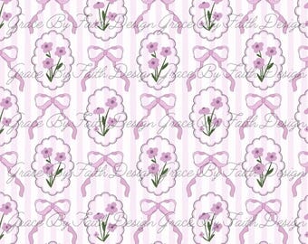 File digitali senza soluzione di continuità con cornice smerlata rosa floreale