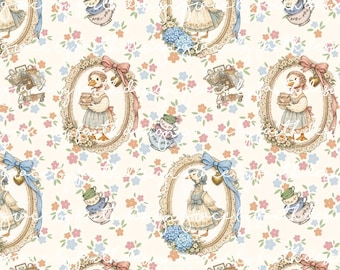 File digitale senza soluzione di continuità Floral Goose 2, oggetto d'antiquariato