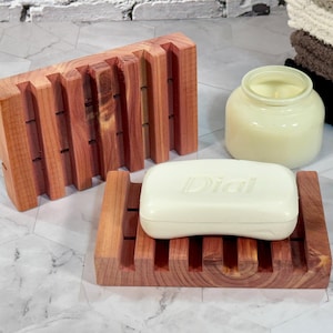 Aromatic Red Cedar Large Diagonal Soap Deck / Soap Dish