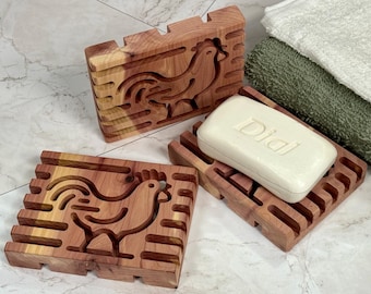 Aromatic Cedar Chicken Soap Deck - Soap Dish