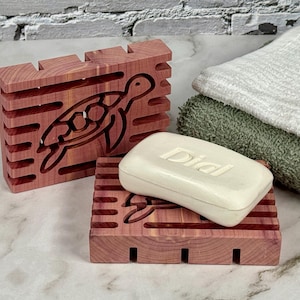 Aromatic Cedar Sea Turtle Soap Deck - Soap Dish
