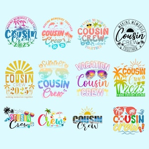 12 PNG Urlaub Cousin Crew, Cousin Crew, die gemeinsam Erinnerungen macht, Cousin Strandausflug, Cousin Squad, Sommer Cousin Crew, Passender Cousin