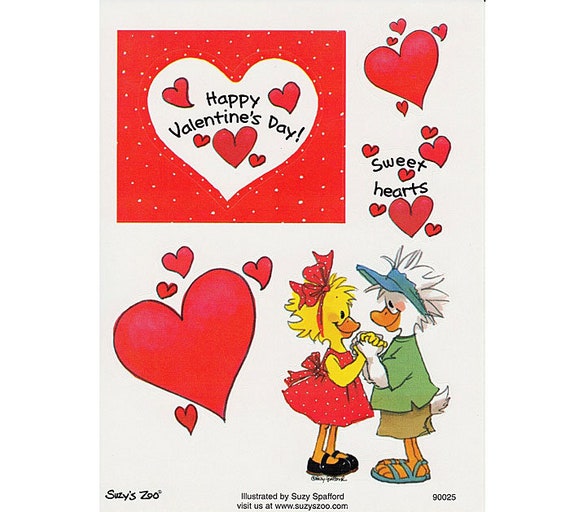 Paper Ephemera Suzy S Zoo Friends Vintage Suzy Spafford Marmot Valentine S Day Love Stickers Collectables Sloopy In
