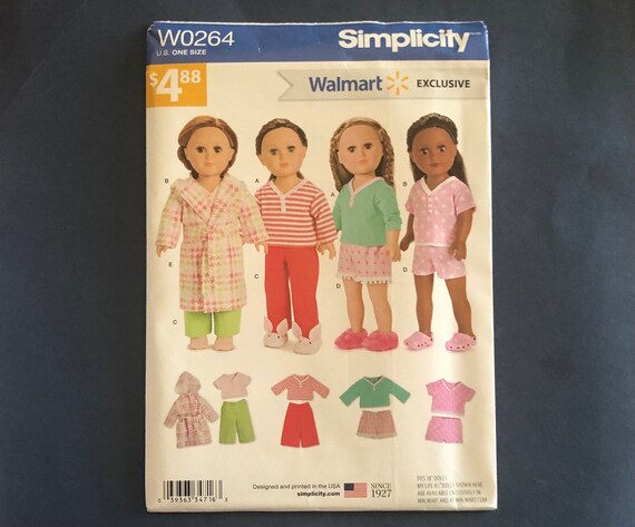 Uncut simplicity sewing pattern 0218 simplicity 18 doll clothes one size FF Uncut simplicity sewing pattern 0218 simplicity 18 doll clothes one size FF
