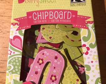 Scrapbooking Berry Sweet Chipboard Alphabet 2 Sided 100 Pieces K&Company