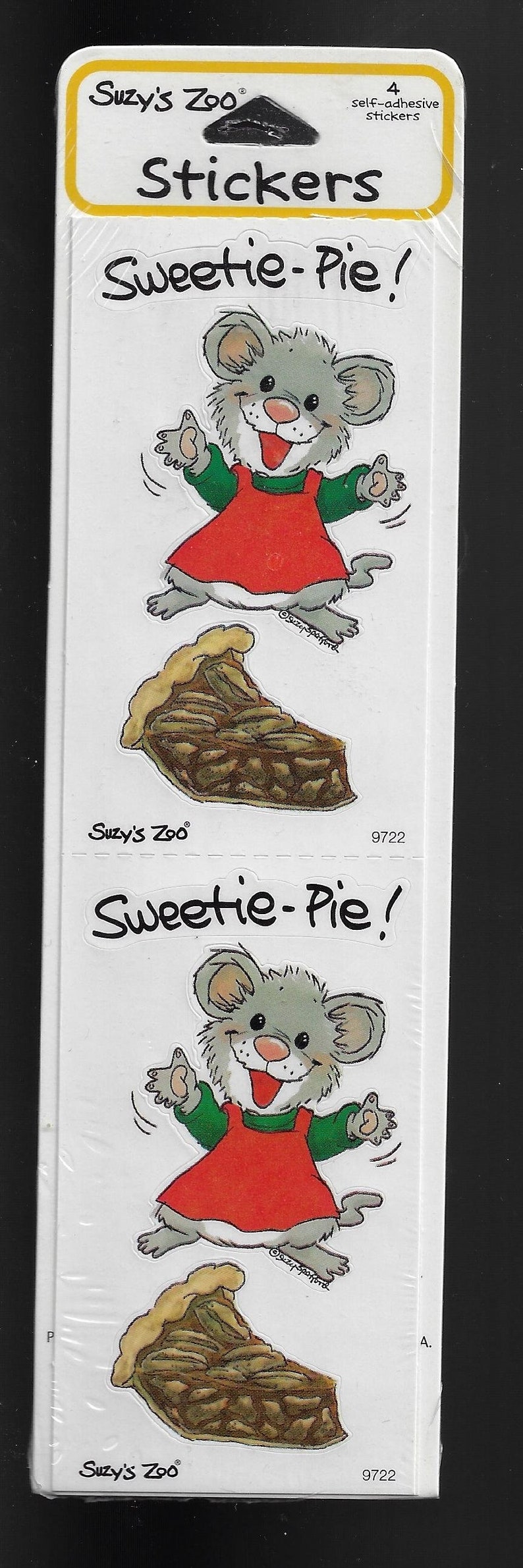 Suzy S Zoo Scrapbooking Sticker Package 4 Modules 9722 Mouse Wearing Apron With Slice Of Pecan Pie Sweetie Pie Mint In Package Paper Ephemera Paper Party Supplies Keyforrest Lt