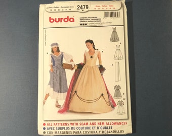 Burda Costume Sewing Pattern Empress Washerwoman #2479 size 10-20