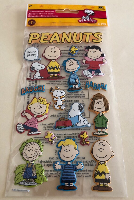 Peanuts Snoopy Linus Woodstock Halloween Window Cling Sheet 14 Vinyl Clings New