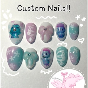 Custom press-on nail set