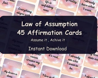 Law of Assumption Affirmation Cards | Neville Goddard Inspired (PDF)