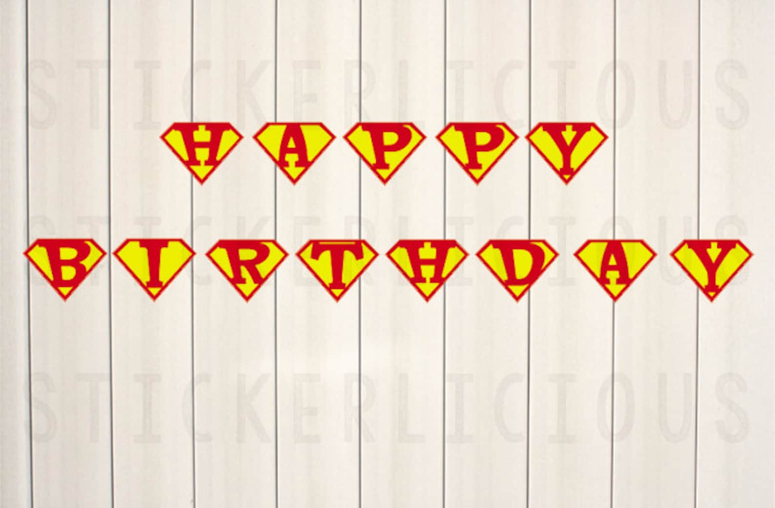 Printable Superman HAPPY BIRTHDAY Banner Small Diy Digital Etsy