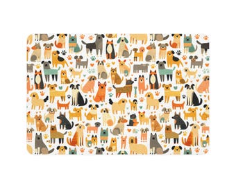 Playful Pet Food Mat: Colorful Dog & Cat Feeding Station
