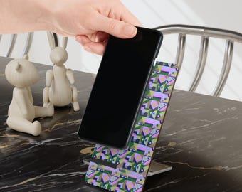 Geometric Smartphone Stand: Colorful Desk Organizer, Modern Decor