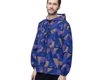 Colorful AOP Windbreaker Jacket: Lightweight All-Seasons Rain Gear