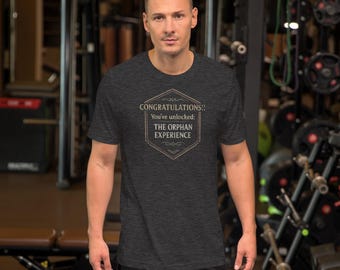 Dark Humor Achievement Tee “Congratulations! You’ve Unlocked: The Orphan Experience”