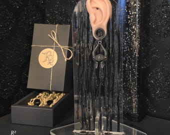 Doomhelm Dangle Plug Earrings