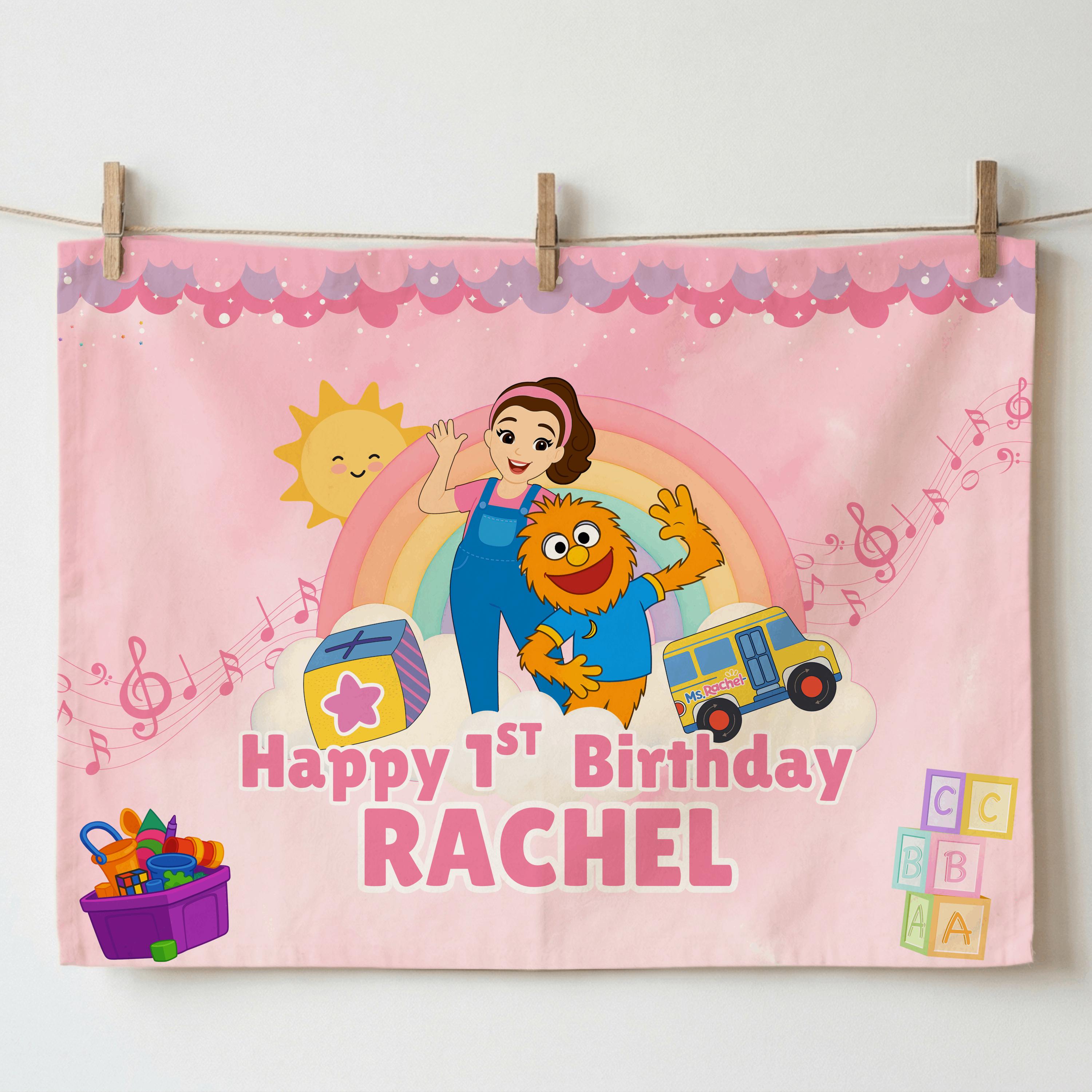 Editable Miss Rachel Birthday Banner | Editable Canva Template | Party ...