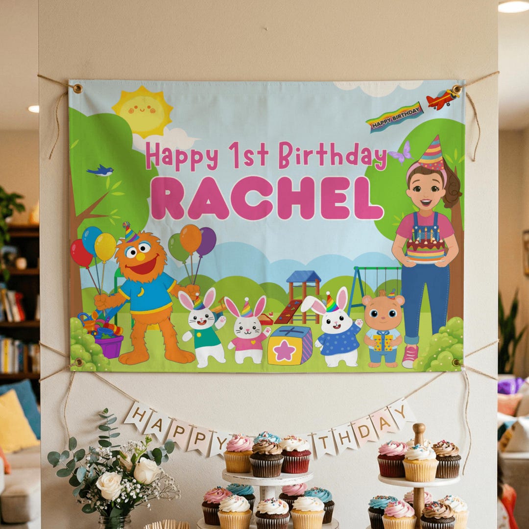Miss Rachel Birthday Banner | Ms Rachel Backdrop | Editable Party ...