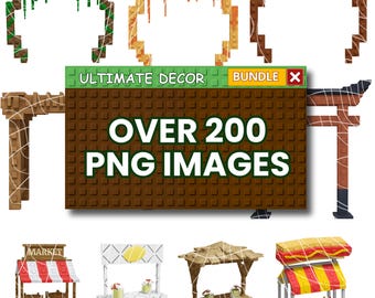 Pakiet clipartów „Roblox Grow a Garden”: 205 obrazów PNG (pobieranie cyfrowe)