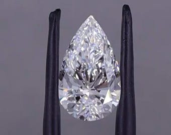 2.00 CT Pear Lab Grown Diamond: IGI Certified D VS1 CVD Loose Stone